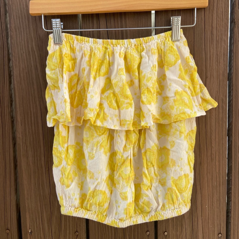 Yellow Billabong Tube Top 🌞